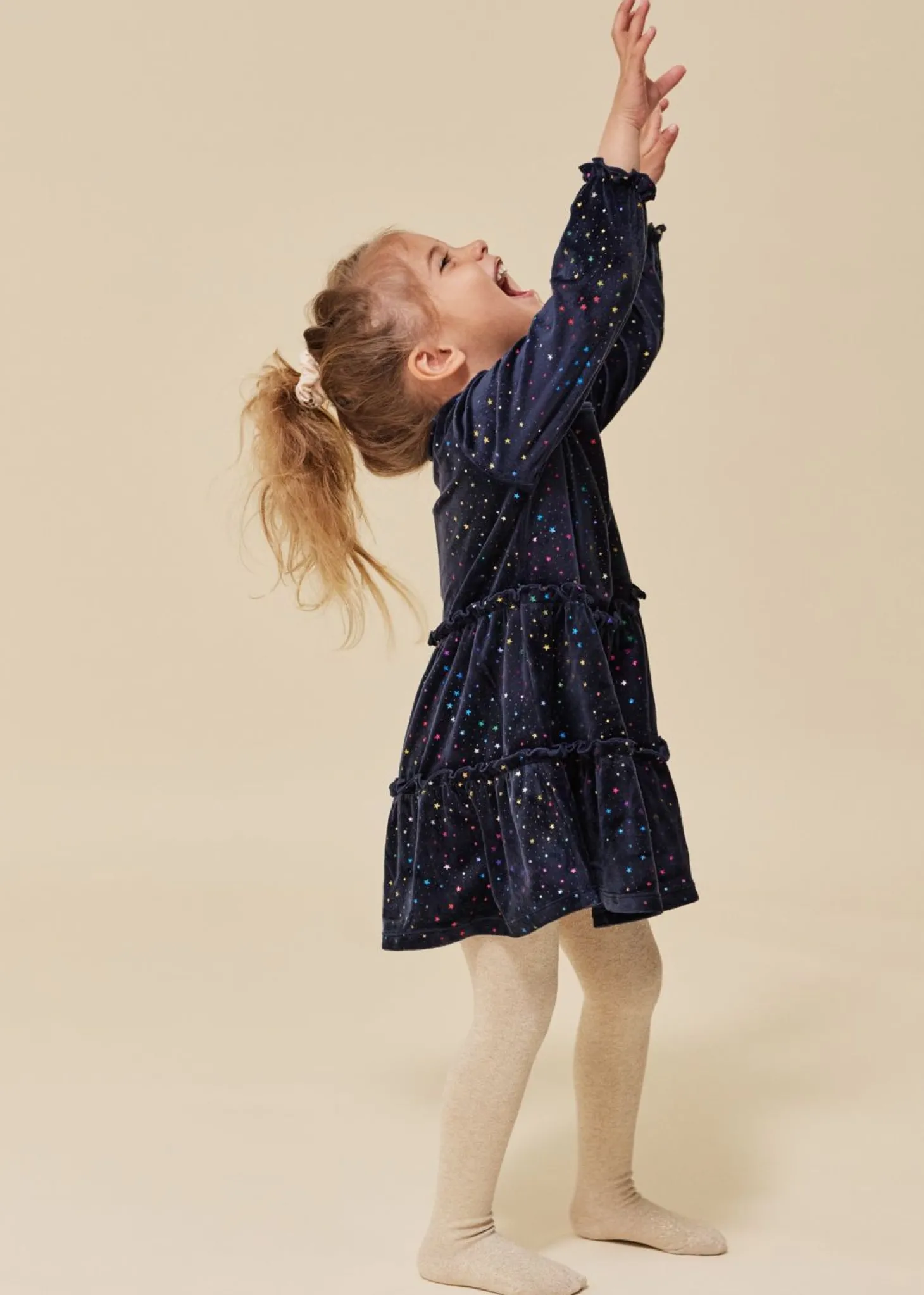 Konges Sløjd Jingle Kjole Med Glimmer - Etoile Multi Sparkle*Born Kjoler & Nederdele