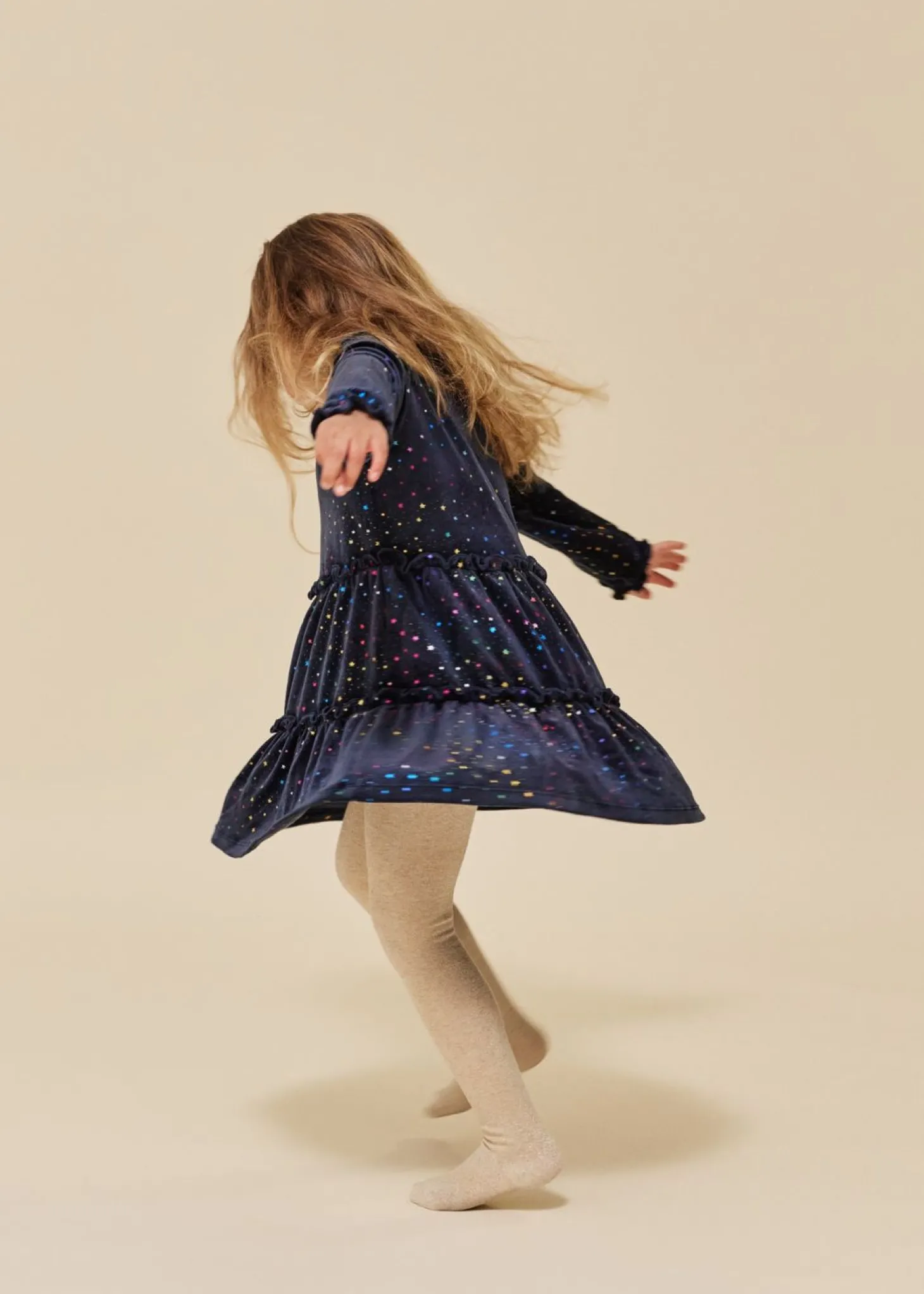 Konges Sløjd Jingle Kjole Med Glimmer - Etoile Multi Sparkle*Born Kjoler & Nederdele