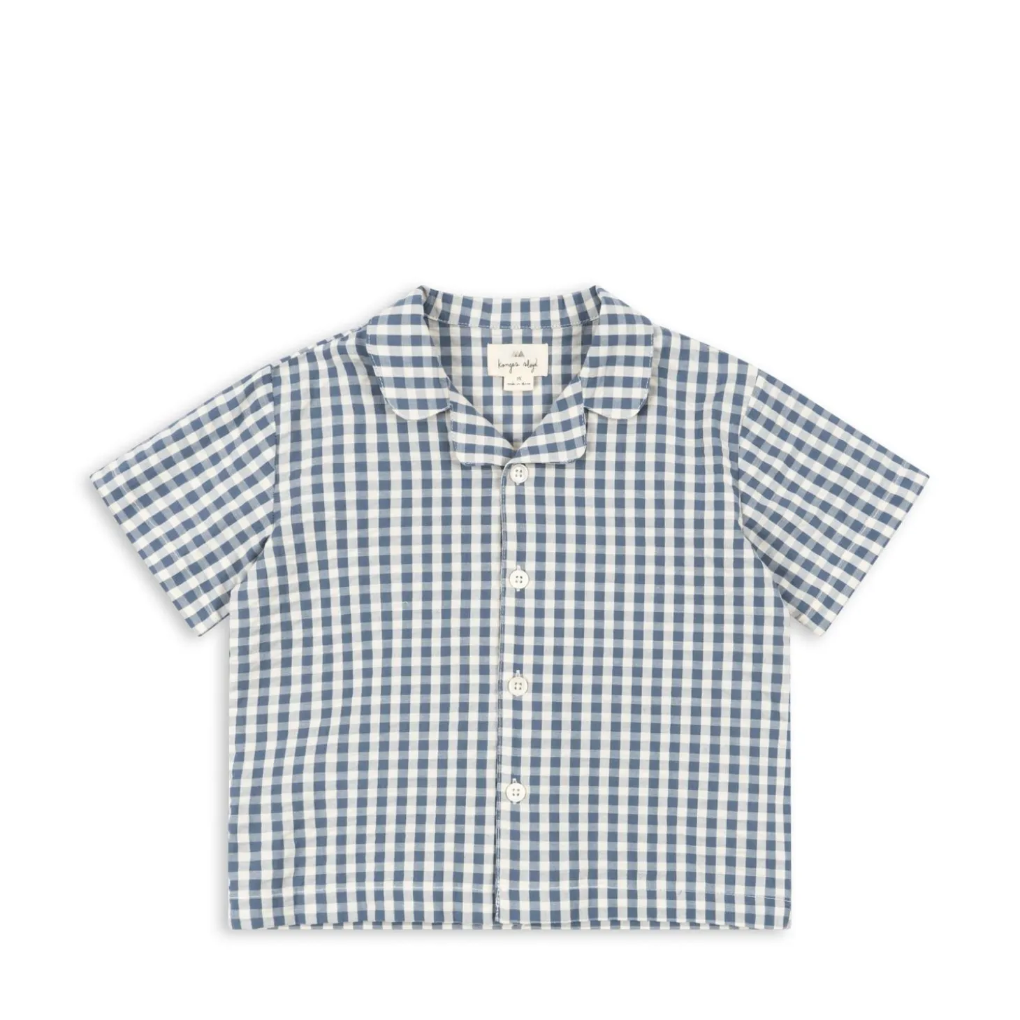 Konges Sløjd Kim Ss Skjorte - Captains Blue Check*Born Overdele