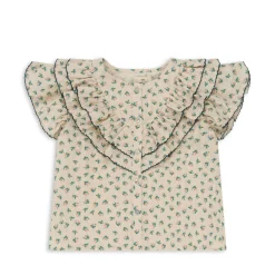 Konges Sløjd Kim Ss Skjorte Med Flaeser - Fleur Colore*Born Overdele