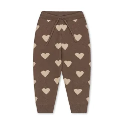 Konges Sløjd Lapis Jacquard Strik Bukser - Bunny Brown Melange*Born Bukser & Shorts