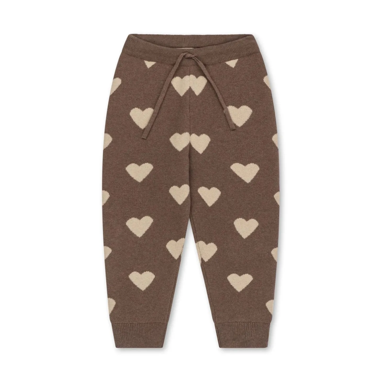 Konges Sløjd Lapis Jacquard Strik Bukser - Bunny Brown Melange*Born Bukser & Shorts