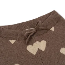 Konges Sløjd Lapis Jacquard Strik Bukser - Bunny Brown Melange*Born Bukser & Shorts