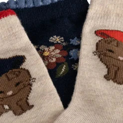 Konges Sløjd Lapis 2-Pak Stromper - Cat/Flower*Born Sokker & Undertøj