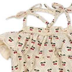 Konges Sløjd Lin Romper - Cherry Motif*Born Heldragter