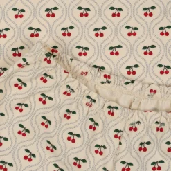 Konges Sløjd Lin Saet Med Flaeser - Cherry Motif*Born Overdele
