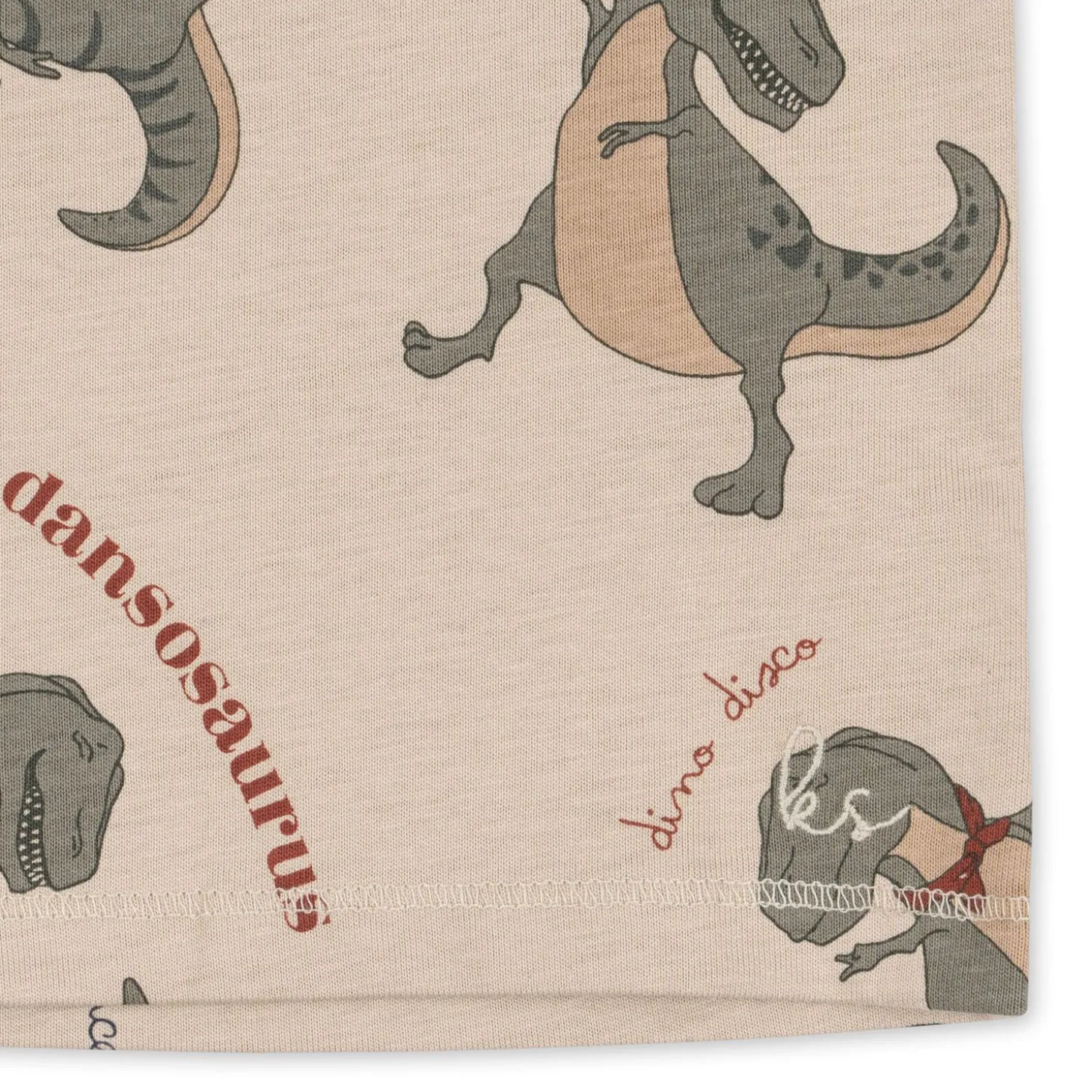 Konges Sløjd Lin T-Shirt - Dansosaurus*Born Overdele