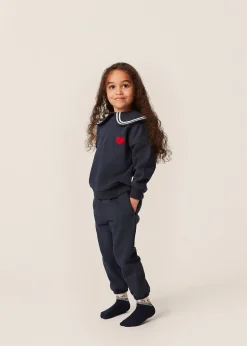 Konges Sløjd Lou Betty Sweatshirt Med Krave - Total Eclipse*Born Overdele