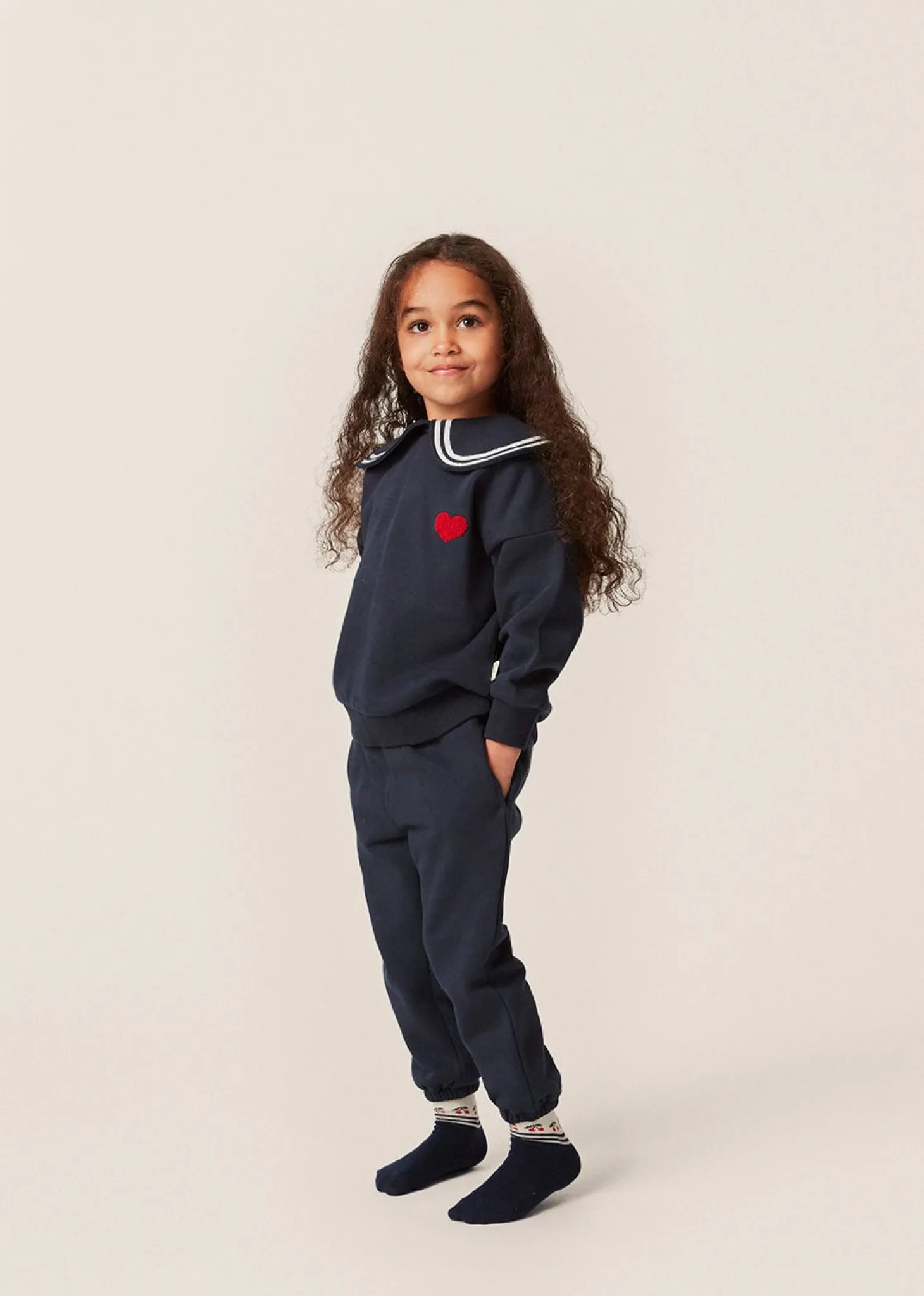 Konges Sløjd Lou Betty Sweatshirt Med Krave - Total Eclipse*Born Overdele