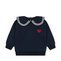 Konges Sløjd Lou Betty Sweatshirt Med Krave - Total Eclipse*Born Overdele