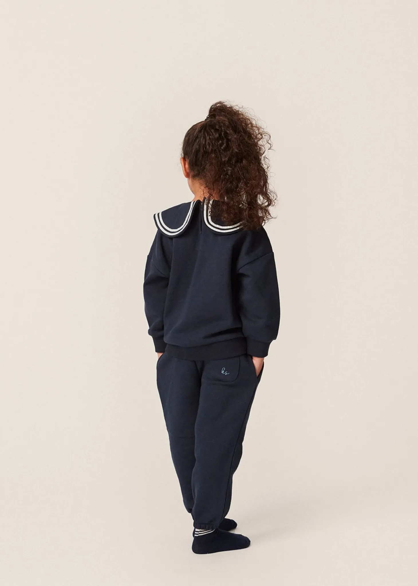 Konges Sløjd Lou Betty Sweatshirt Med Krave - Total Eclipse*Born Overdele