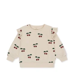 Konges Sløjd Lou Sweatshirt Med Flaeser - Ma Grande Cerise*Born Overdele