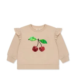 Konges Sløjd Lou Sweatshirt Med Flaeser - Smoke Gray*Born Overdele
