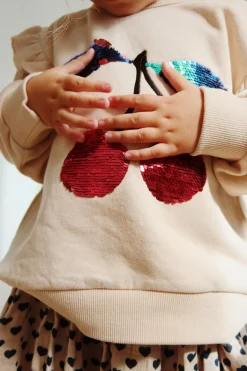 Konges Sløjd Lou Sweatshirt Med Flaeser - Smoke Gray*Born Overdele