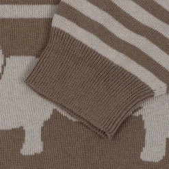 Konges Sløjd Loui Striktroje - Brown Melange*Born Overdele