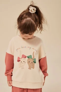 Konges Sløjd Loupy Lou Sweatshirt - Brazilian Sand/Canyon Rose*Born Overdele