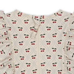 Konges Sløjd Manuca Badebluse Med Flaeser - Cherry Motif*Born Badebukser & Bluser