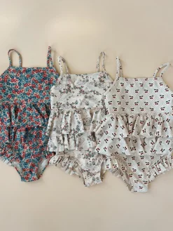 Konges Sløjd Manuca Badedragt Med Flaeser - Rosie Blue*Born Badedragter & Bikinis