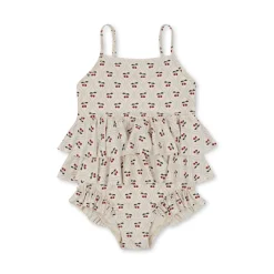 Konges Sløjd Manuca Badedragt Med Flaeser - Cherry Motif*Born Badedragter & Bikinis