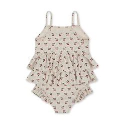 Konges Sløjd Manuca Badedragt Med Flaeser - Cherry Motif*Born Badedragter & Bikinis