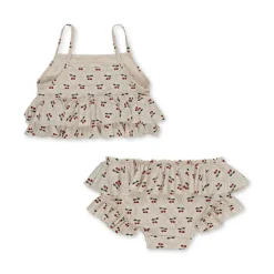Konges Sløjd Manuca Bikini Med Flaeser - Cherry Motif*Born Badedragter & Bikinis