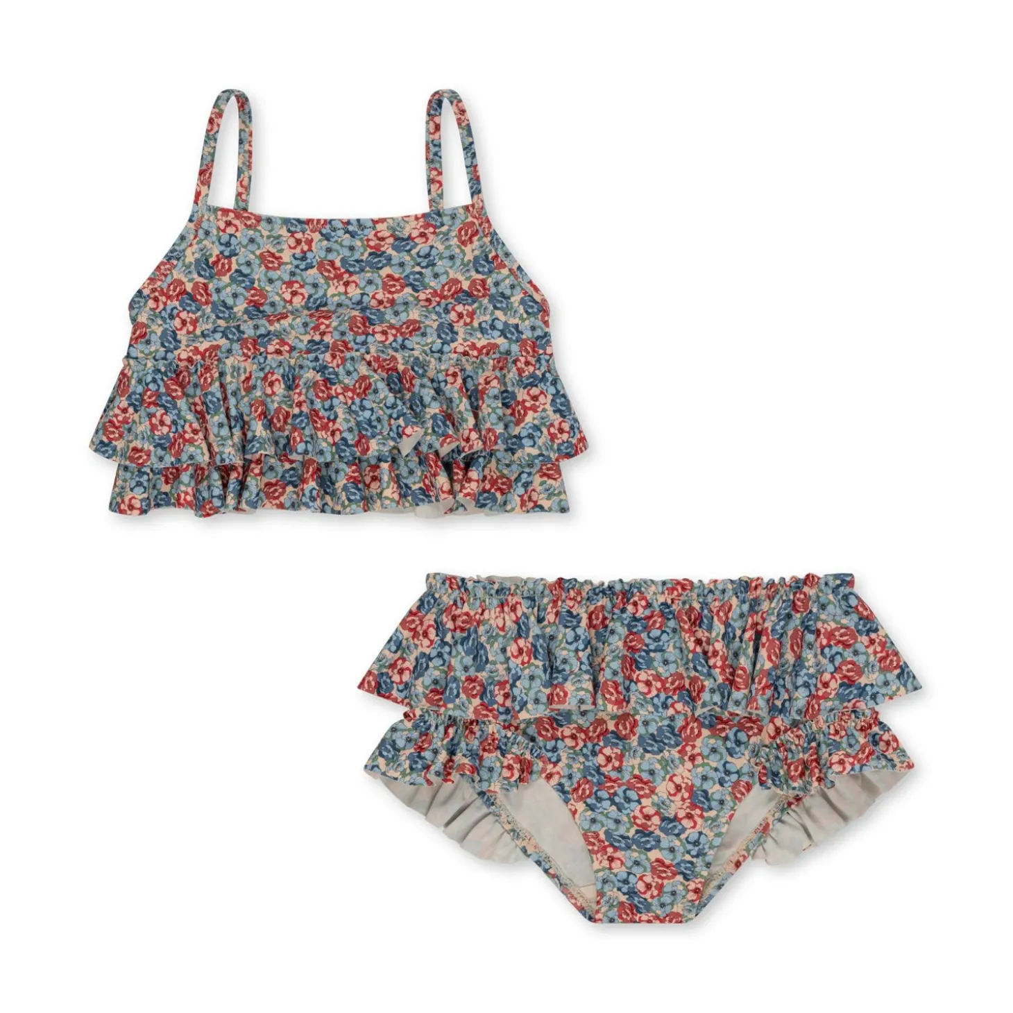 Konges Sløjd Manuca Bikini Med Flaeser - Rosie Blue*Born Badedragter & Bikinis