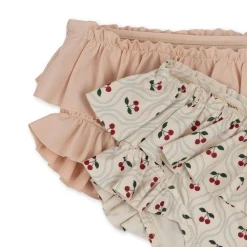 Konges Sløjd Manuca 2-Pak Bikinibukser Med Flaeser - Cherry Motif*Born Badebukser & Bluser