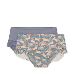Konges Sløjd Manuca 2-Pak Bikiniunderdel - Unicorn Blue*Born Badebukser & Bluser