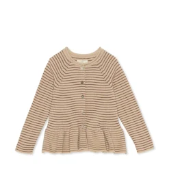 Konges Sløjd Meo Cardigan Med Flaeser - Peppercorn Stripe*Born Cardigans