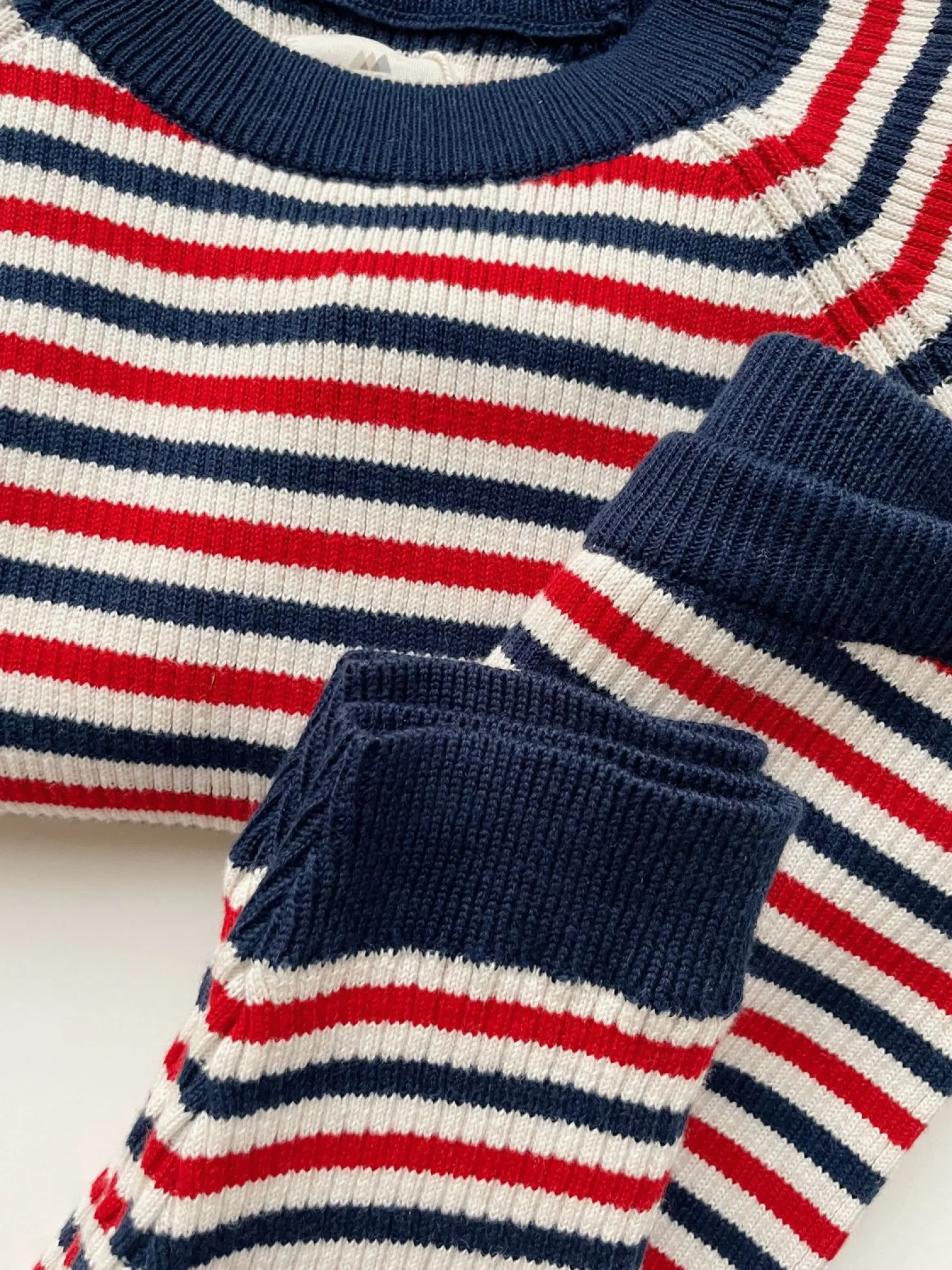 Konges Sløjd Meo Strikket Bluse - Navy Stripe*Born Overdele