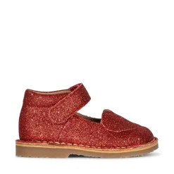 Konges Sløjd Minnie Glimmersko Med Hjerte - Christmas Red*Born Sko & Sneakers