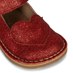 Konges Sløjd Minnie Glimmersko Med Hjerte - Christmas Red*Born Sko & Sneakers