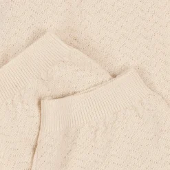 Konges Sløjd Minu Striksaet Med Hulmonster Gots - White Swan*Born Cardigans