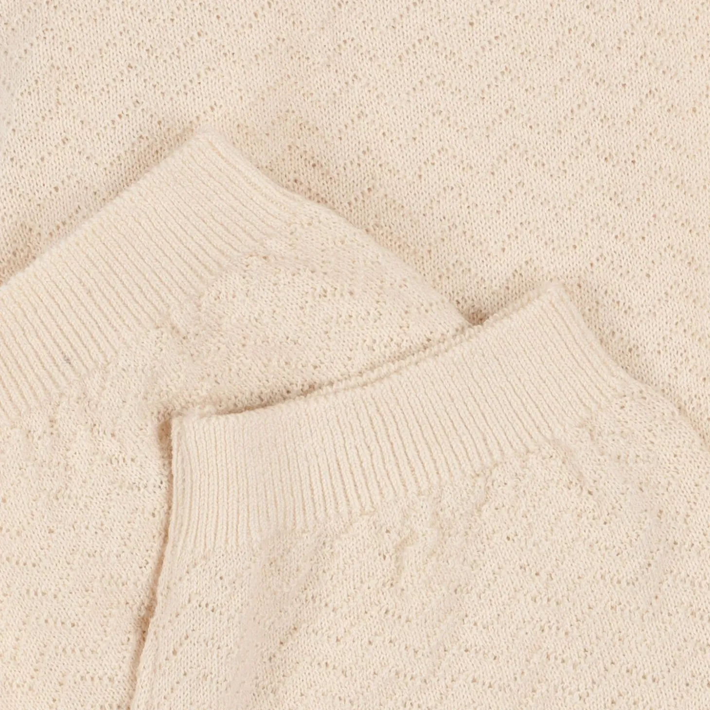 Konges Sløjd Minu Striksaet Med Hulmonster Gots - White Swan*Born Cardigans