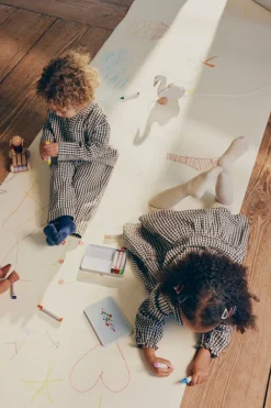 Konges Sløjd Navida Kjole Med Krave - Java Check*Born Kjoler & Nederdele