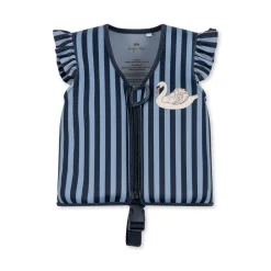 Konges Sløjd Neopren Svømmevest Med Flaeser - Swan Stripe*Born Svømmeveste