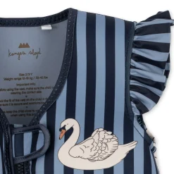 Konges Sløjd Neopren Svømmevest Med Flaeser - Swan Stripe*Born Svømmeveste