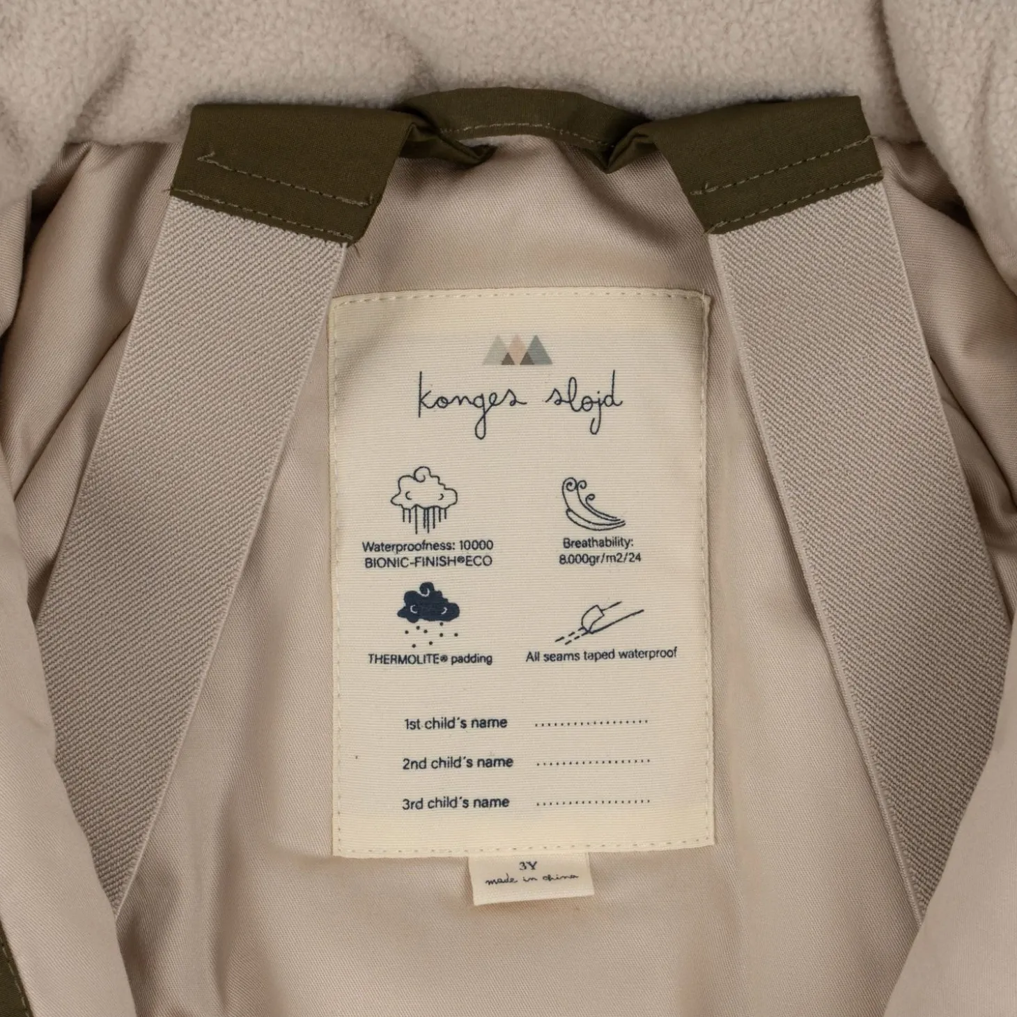 Konges Sløjd Nohr Flyverdragt Solid - Dark Olive*Born Flyverdragter