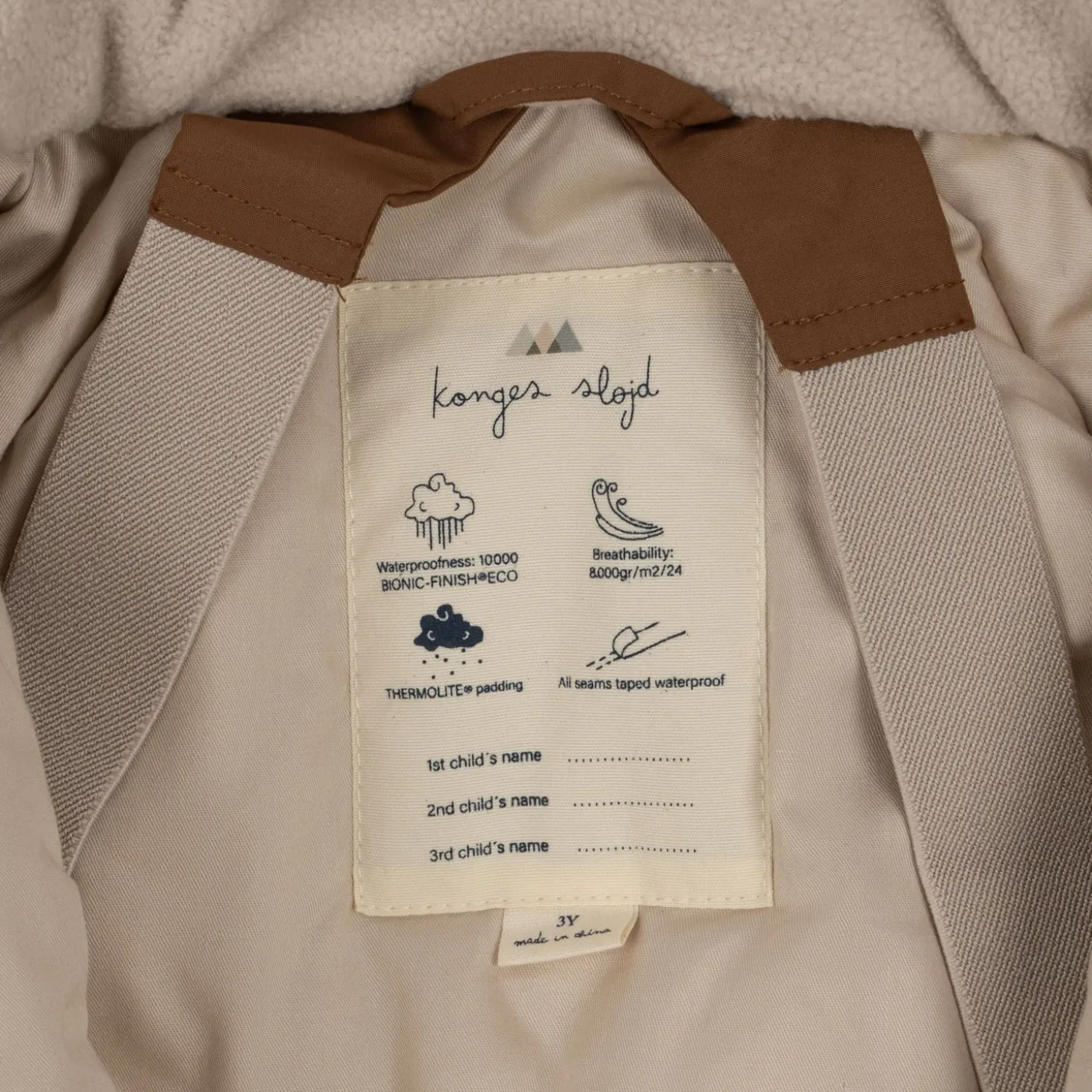 Konges Sløjd Nohr Flyverdragt Solid - Pecan Pie*Born Flyverdragter