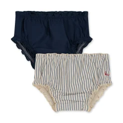 Konges Sløjd 2-Pak Collette Bikiniunderdel Til Baby - Blue Stripe*Born Badebukser & Bluser
