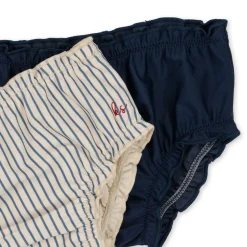 Konges Sløjd 2-Pak Collette Bikiniunderdel Til Baby - Blue Stripe*Born Badebukser & Bluser
