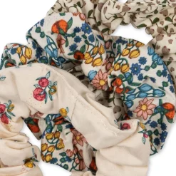 Konges Sløjd 3-Pak Harelastikker Lille - Peonia/Bibi Fleur/Milk Tank*Born Haraccessories