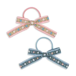 Konges Sløjd 2-Pak Harelastikker Med Slojfe - Sorbet*Born Haraccessories