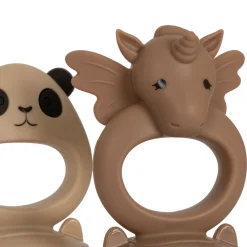 Konges Sløjd 2-Pak Maddispenser Til Frugt Enhjorning Og Panda - Shell/Blush* Bideringe