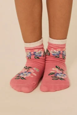 Konges Sløjd 2-Pak Sokker Med Hul- Og Jacquardmonster - Pink*Born Sokker & Undertøj
