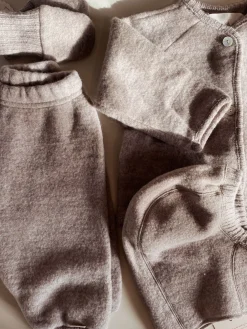 Konges Sløjd Saga Fleece Elefanthue - Oat Melange*Born Hatte & Huer