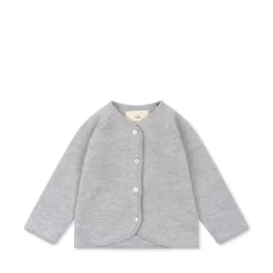 Konges Sløjd Saga Fleececardigan - Grey Melange*Born Cardigans