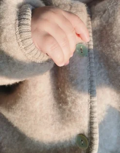 Konges Sløjd Saga Fleececardigan - Oat Melange*Born Cardigans
