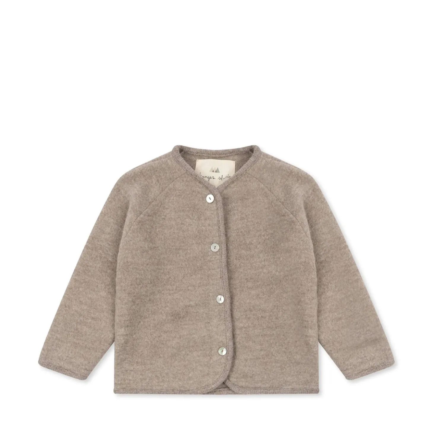 Konges Sløjd Saga Fleececardigan - Oat Melange*Born Cardigans