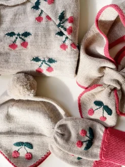 Konges Sløjd Sonja Strikkede Vanter - Beige Melange*Born Vinter-Accessories